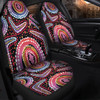 Australia Dot Painting Inspired Aboriginal Car Seat Cover - Boomerang From Aboriginal Art Car Seat Cover