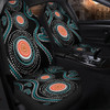 Australia Dot Painting Inspired Aboriginal Car Seat Cover - Aboriginal Green Dot Patterns Art Painting Car Seat Cover