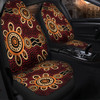 Australia Dot Painting Inspired Aboriginal Car Seat Cover - Aboriginal Dot Pattern Painting Art Car Seat Cover