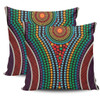 Australia Dot Painting Inspired Aboriginal Pillow Cases - Dot Color In The Aboriginal Style Pillow Cases