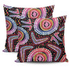 Australia Dot Painting Inspired Aboriginal Pillow Cases - Boomerang From Aboriginal Art Pillow Cases