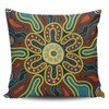 Australia Dot Painting Inspired Aboriginal Pillow Cases - Aboriginal Dot Art Color Inspired Pillow Cases