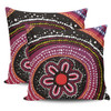 Australia Dot Painting Inspired Aboriginal Pillow Cases - Aboriginal Color Dot Inspired Pillow Cases