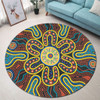 Australia Dot Painting Inspired Aboriginal Round Rug - Aboriginal Dot Art Color Inspired Round Rug