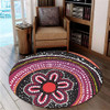 Australia Dot Painting Inspired Aboriginal Round Rug - Aboriginal Color Dot Inspired Round Rug