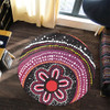 Australia Dot Painting Inspired Aboriginal Round Rug - Aboriginal Color Dot Inspired Round Rug