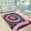 Australia Dot Painting Inspired Aboriginal Area Rug - Turtles With Dot In Aboriginal Area Rug