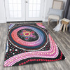 Australia Dot Painting Inspired Aboriginal Area Rug - Turtles With Dot In Aboriginal Area Rug