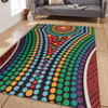 Australia Dot Painting Inspired Aboriginal Area Rug - Dot Color In The Aboriginal Style Area Rug