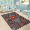 Australia Dot Painting Inspired Aboriginal Area Rug - Aboriginal Dot Indigenous Art Inspired Area Rug