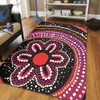 Australia Dot Painting Inspired Aboriginal Area Rug - Aboriginal Color Dot Inspired Area Rug