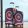 Australia Dot Painting Inspired Aboriginal Luggage Cover - Turtles With Dot In Aboriginal Luggage Cover