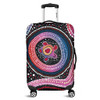 Australia Dot Painting Inspired Aboriginal Luggage Cover - Turtles With Dot In Aboriginal Luggage Cover