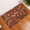 Australia Dot Painting Inspired Aboriginal Doormat - Brown Aboriginal Australian Art With Boomerang Doormat