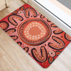 Australia Dot Painting Inspired Aboriginal Doormat - Big Flower Painting With Aboriginal Dot Doormat