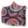 Australia Dot Painting Inspired Aboriginal Hooded Blanket - Boomerang From Aboriginal Art Hooded Blanket