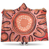 Australia Dot Painting Inspired Aboriginal Hooded Blanket - Big Flower Painting With Aboriginal Dot Hooded Blanket