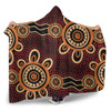 Australia Dot Painting Inspired Aboriginal Hooded Blanket - Aboriginal Dot Pattern Painting Art Hooded Blanket