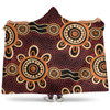 Australia Dot Painting Inspired Aboriginal Hooded Blanket - Aboriginal Dot Pattern Painting Art Hooded Blanket