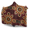 Australia Dot Painting Inspired Aboriginal Hooded Blanket - Aboriginal Dot Pattern Painting Art Hooded Blanket