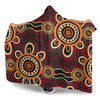 Australia Dot Painting Inspired Aboriginal Hooded Blanket - Aboriginal Dot Pattern Painting Art Hooded Blanket