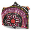 Australia Dot Painting Inspired Aboriginal Hooded Blanket - Aboriginal Color Dot Inspired Hooded Blanket