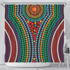 Australia Dot Painting Inspired Aboriginal Shower Curtain - Dot Color In The Aboriginal Style Shower Curtain