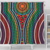 Australia Dot Painting Inspired Aboriginal Shower Curtain - Dot Color In The Aboriginal Style Shower Curtain