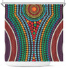 Australia Dot Painting Inspired Aboriginal Shower Curtain - Dot Color In The Aboriginal Style Shower Curtain