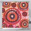 Australia Dot Painting Inspired Aboriginal Shower Curtain - Circle In The Aboriginal Dot Art Style Shower Curtain