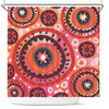 Australia Dot Painting Inspired Aboriginal Shower Curtain - Circle In The Aboriginal Dot Art Style Shower Curtain