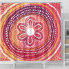 Australia Dot Painting Inspired Aboriginal Shower Curtain - Aboriginal Style Dot Shower Curtain