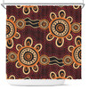 Australia Dot Painting Inspired Aboriginal Shower Curtain - Aboriginal Dot Pattern Painting Art Shower Curtain