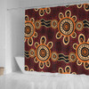 Australia Dot Painting Inspired Aboriginal Shower Curtain - Aboriginal Dot Pattern Painting Art Shower Curtain