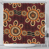 Australia Dot Painting Inspired Aboriginal Shower Curtain - Aboriginal Dot Pattern Painting Art Shower Curtain