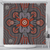 Australia Dot Painting Inspired Aboriginal Shower Curtain - Aboriginal Dot Indigenous Art Inspired Shower Curtain