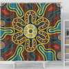 Australia Dot Painting Inspired Aboriginal Shower Curtain - Aboriginal Dot Art Color Inspired Shower Curtain