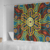 Australia Dot Painting Inspired Aboriginal Shower Curtain - Aboriginal Dot Art Color Inspired Shower Curtain