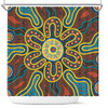 Australia Dot Painting Inspired Aboriginal Shower Curtain - Aboriginal Dot Art Color Inspired Shower Curtain