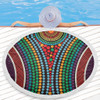 Australia Dot Painting Inspired Aboriginal Beach Blanket - Dot Color In The Aboriginal Style Beach Blanket