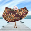 Australia Dot Painting Inspired Aboriginal Beach Blanket - Aboriginal Dot Pattern Painting Art Beach Blanket