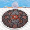 Australia Dot Painting Inspired Aboriginal Beach Blanket - Aboriginal Dot Indigenous Art Inspired Beach Blanket