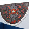 Australia Dot Painting Inspired Aboriginal Beach Blanket - Aboriginal Dot Indigenous Art Inspired Beach Blanket