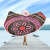 Australia Dot Painting Inspired Aboriginal Beach Blanket - Aboriginal Color Dot Inspired Beach Blanket