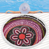 Australia Dot Painting Inspired Aboriginal Beach Blanket - Aboriginal Color Dot Inspired Beach Blanket