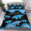 Australia Animals Aboriginal Bedding Set - Your Wings Already Exist Aboriginal Blue Butterflies Art Inspired Bedding Set
