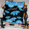 Australia Animals Aboriginal Quilt - Your Wings Already Exist Aboriginal Blue Butterflies Art Inspired Quilt