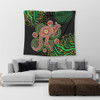 Australia Animals Aboriginal Tapestry - Aboriginal Plant With Kangaroo Colorful Art Tapestry
