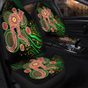 Australia Animals Aboriginal Car Seat Cover - Aboriginal Plant With Kangaroo Colorful Art Car Seat Cover
