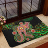 Australia Animals Aboriginal Doormat - Aboriginal Plant With Kangaroo Colorful Art Doormat